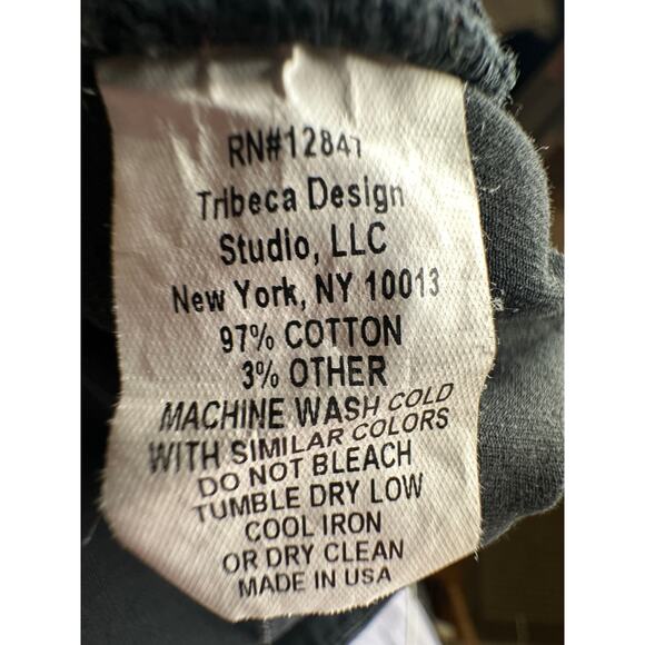 Nili Lotan Paris Pants $345 Cotton Drop Crotch Crop Washed Black 6 Slouchy - Picture 9 of 9